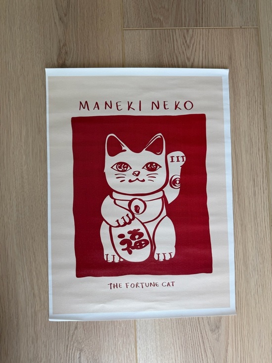 Urban Outfitters Other - The Fortune Cat Canvas Art Print Poster